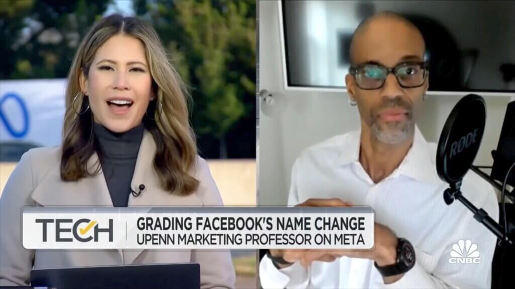 Americus Reed discussing Facebook's corporate name change on CNBC's TechCheck